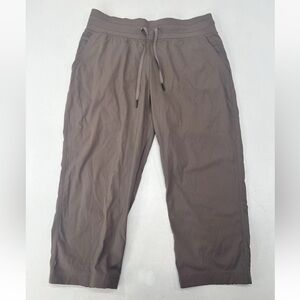 Lululemon Dance Studio Crop Pants 19” Womens Taupe Brown Unlined Pants Size 8
